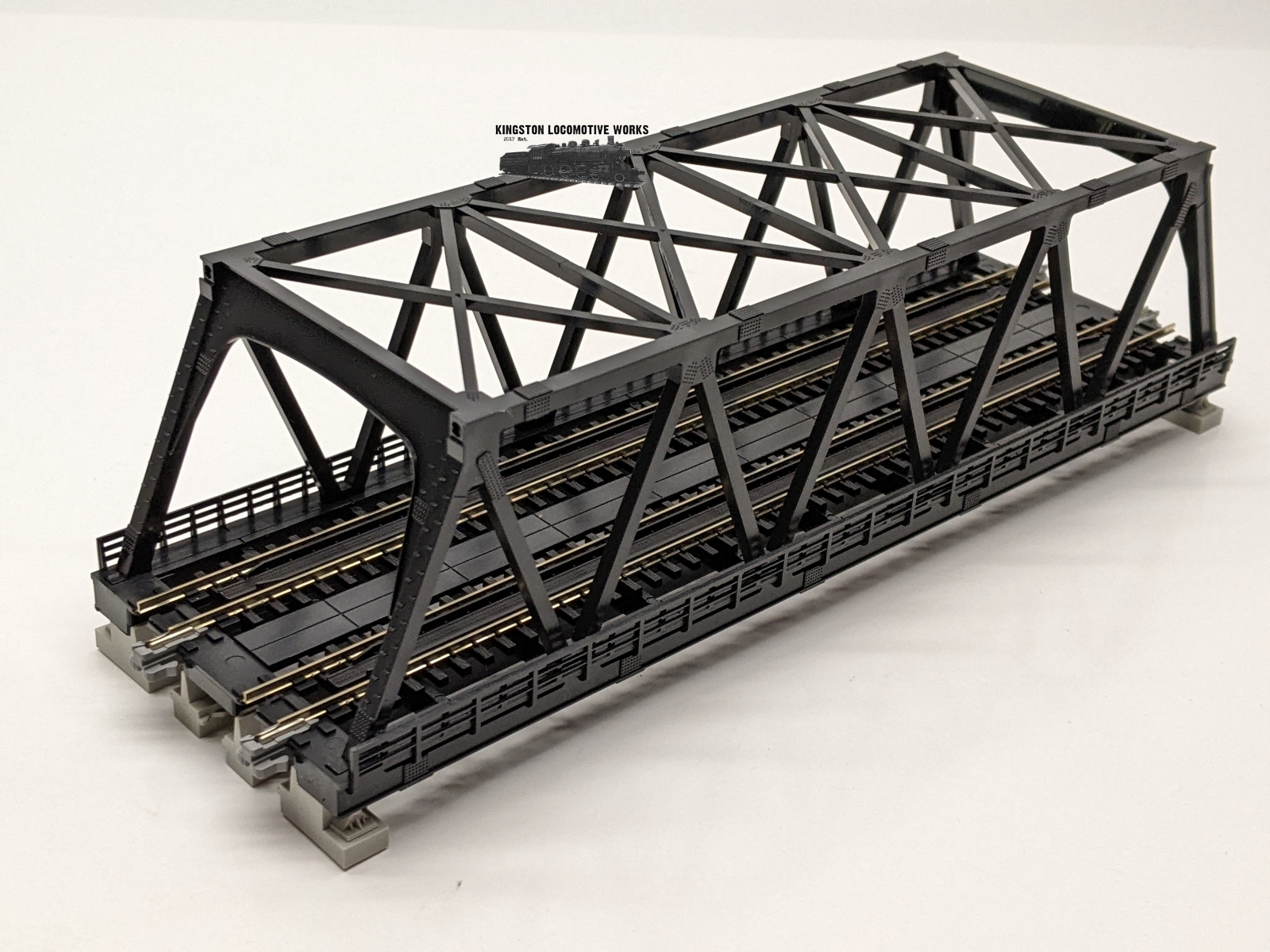N Scale 9 3/4" Black Kato 20-438 Double Track Truss Bridge 248mm 