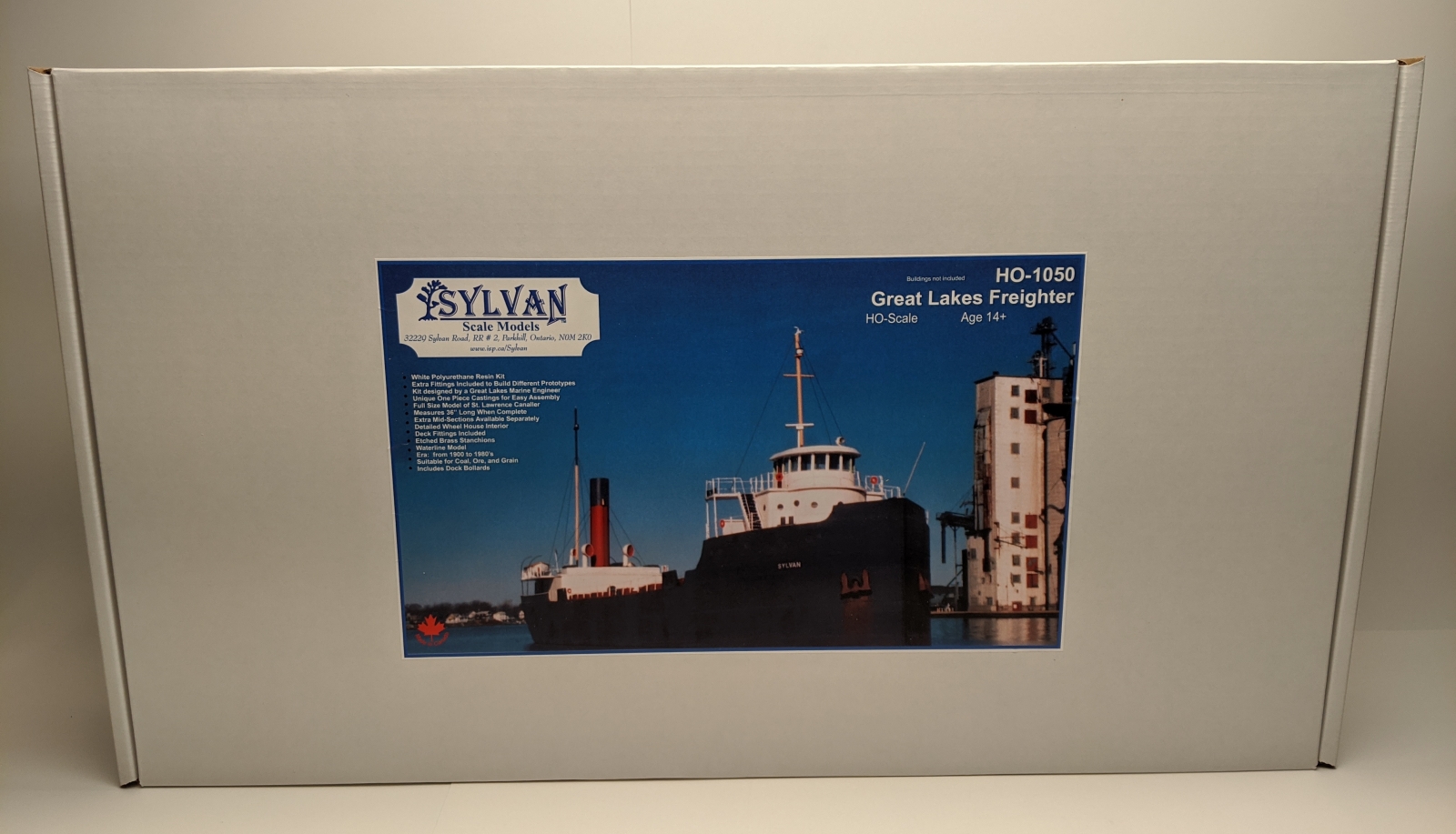 Sylvan HO-1050 HO 1:87 Great Lakes Freighter (Unpainted Kit) For