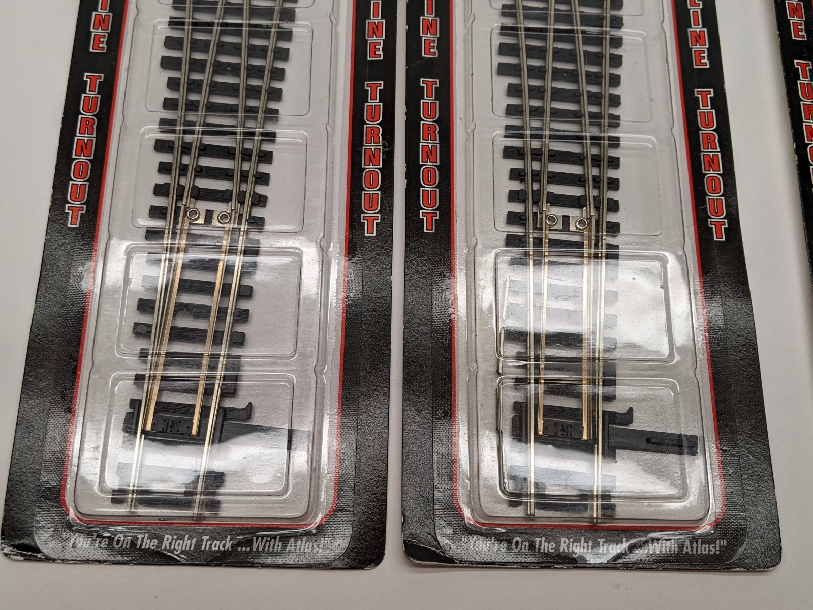 thumbnail image 2 of Atlas #287 HO Scale Code 100 Left-Hand Curved Turnout Track – 22" & 30" Radius Nickel Silver Rails (New) 2 of 6