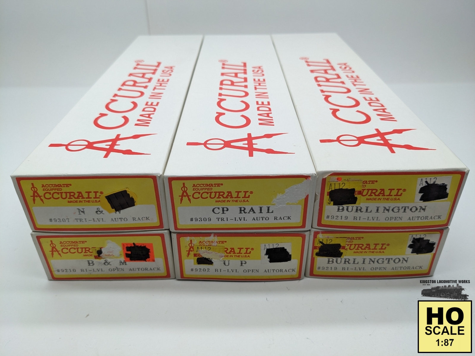 (Lot of 6) Accurail HO Bi-Level & Tri-Level Open Auto Rack Kits For ...