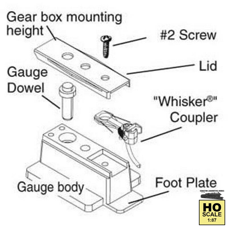 Insulated Coupler Height Gauge Kadee 206 includes 148 & 158 