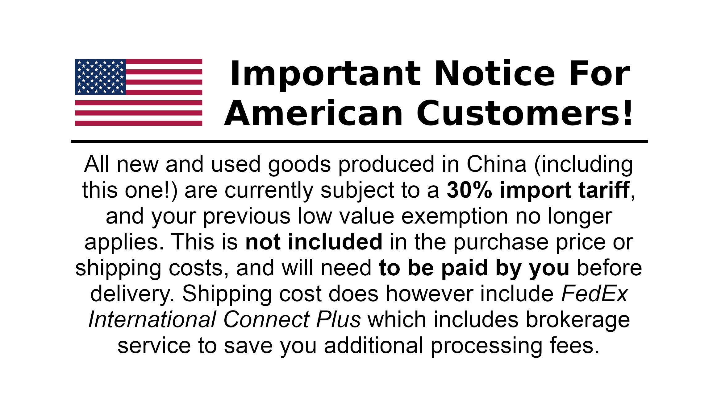 USA Tariff Alert